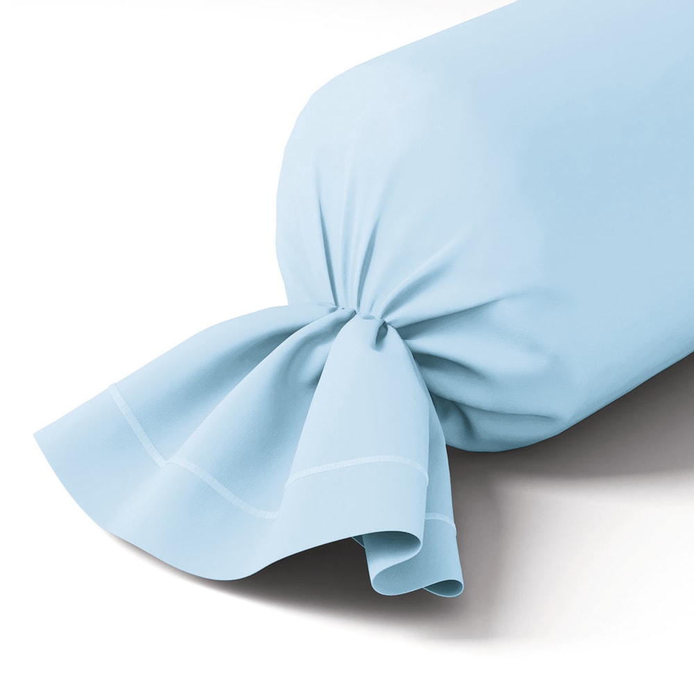 Taie de traversin coton azur 43x240 cm