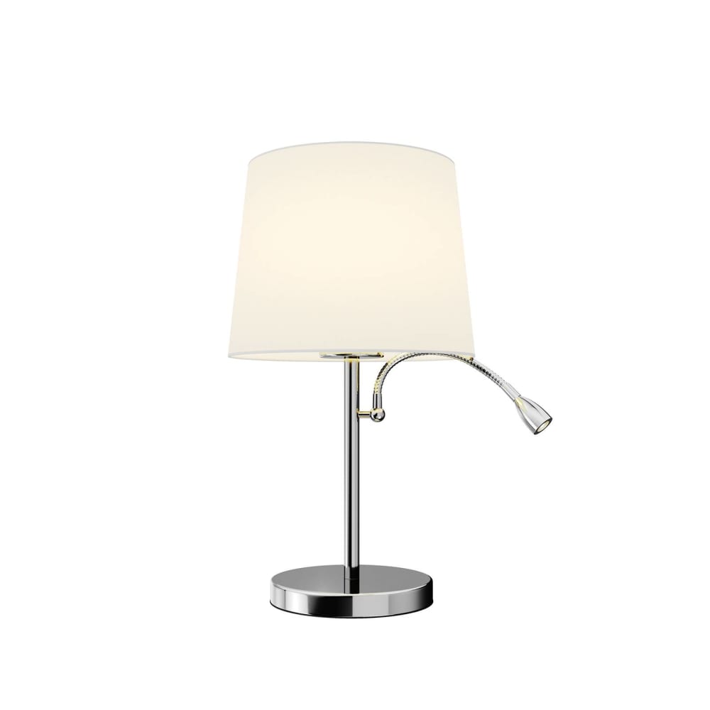 Lampe à poser en textile argent