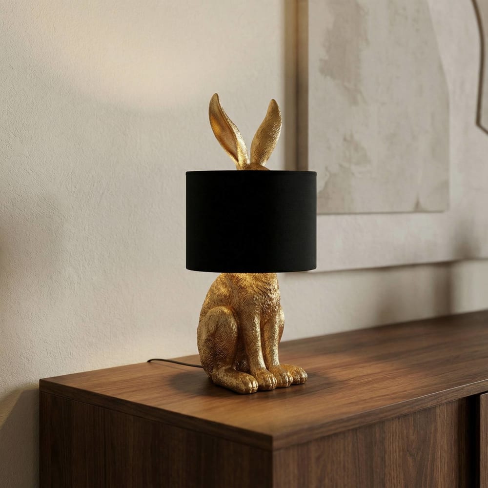 Lindby Tischlampe aus Textil, schwarz style modern - Stoff