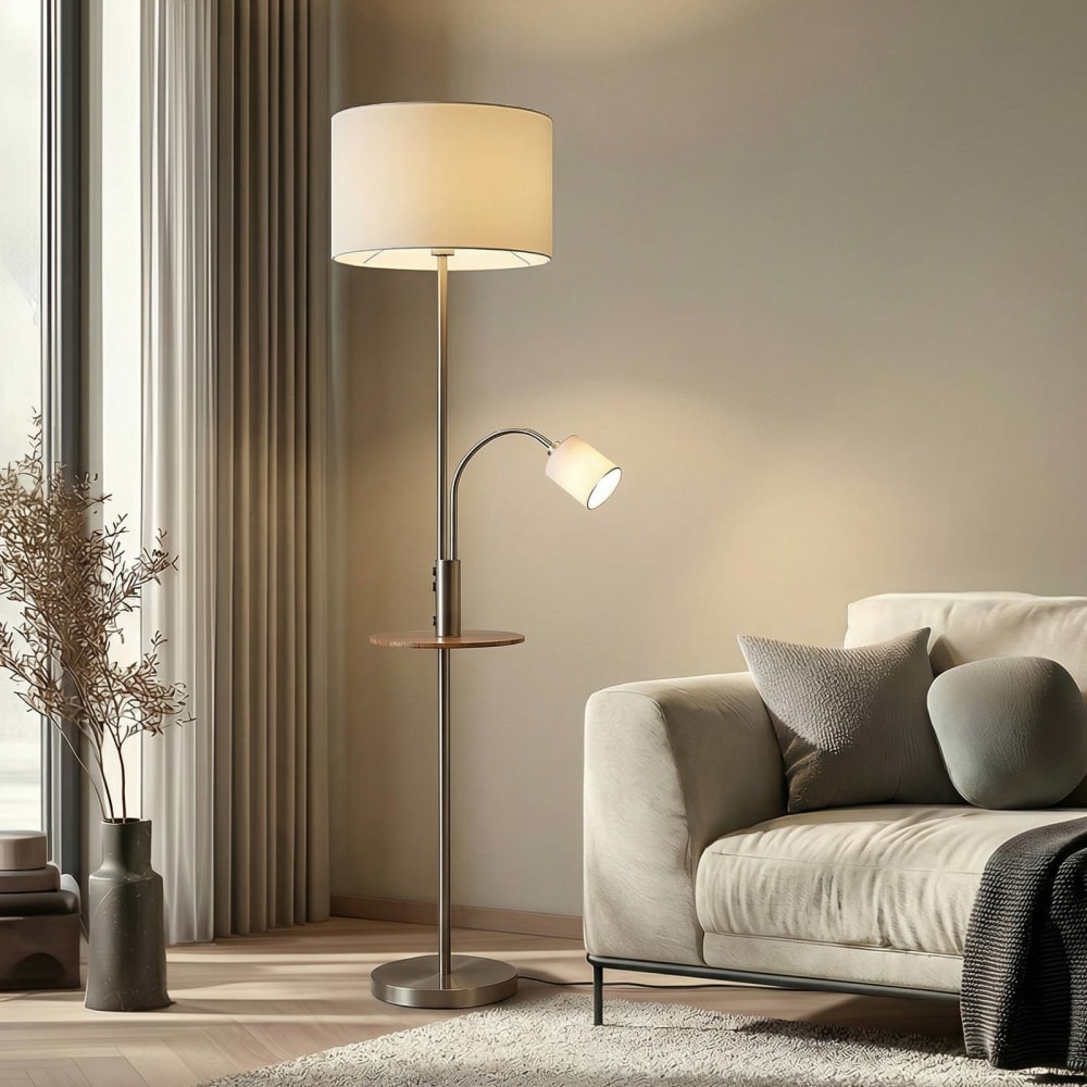 Lindby Stehlampe aus Metall, grau style modern - Metall