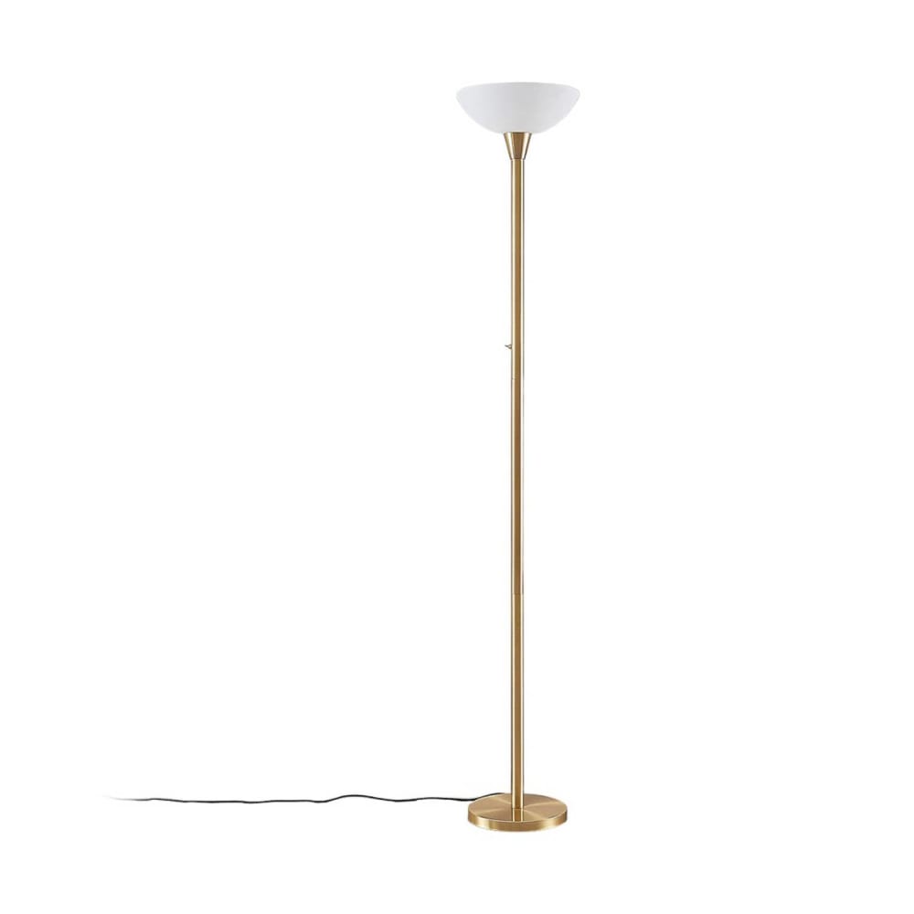 Stehlampe Aus Metall, Gold / Messing