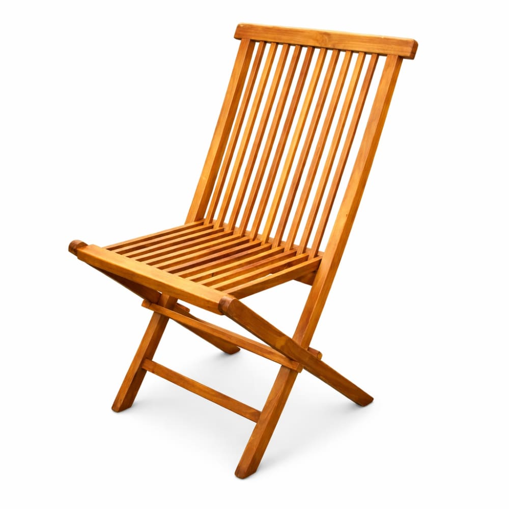 Lot de 4 chaises pliantes - teck