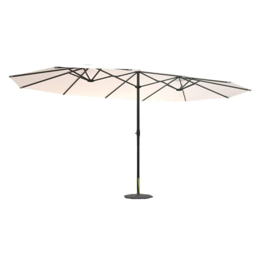 Parasol double ecru droit ovale 2,7 x 4,6 m