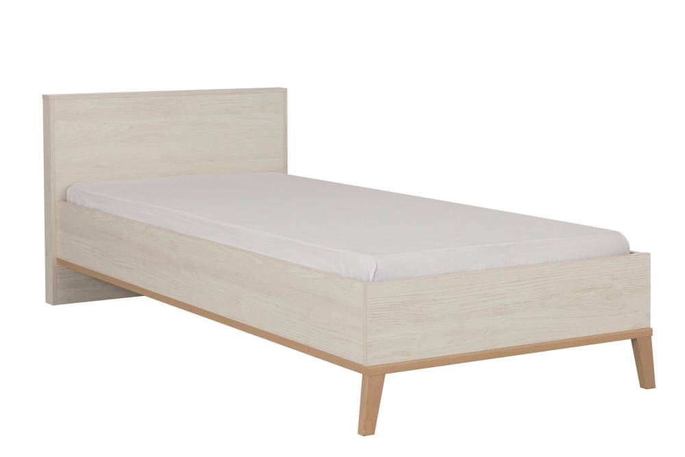 Lit effet bois clair - 120