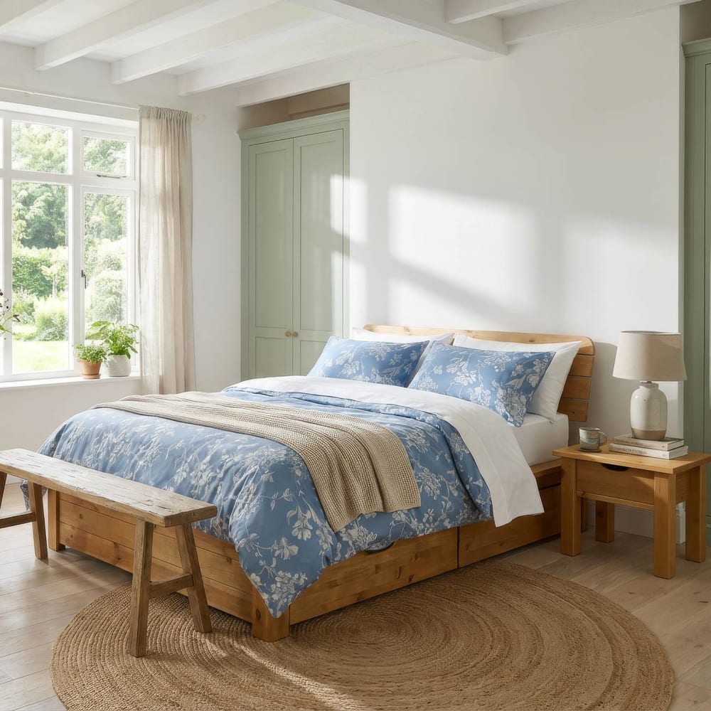 Chevet en bois massif avec 1 tiroir Miel - Maisons du Monde