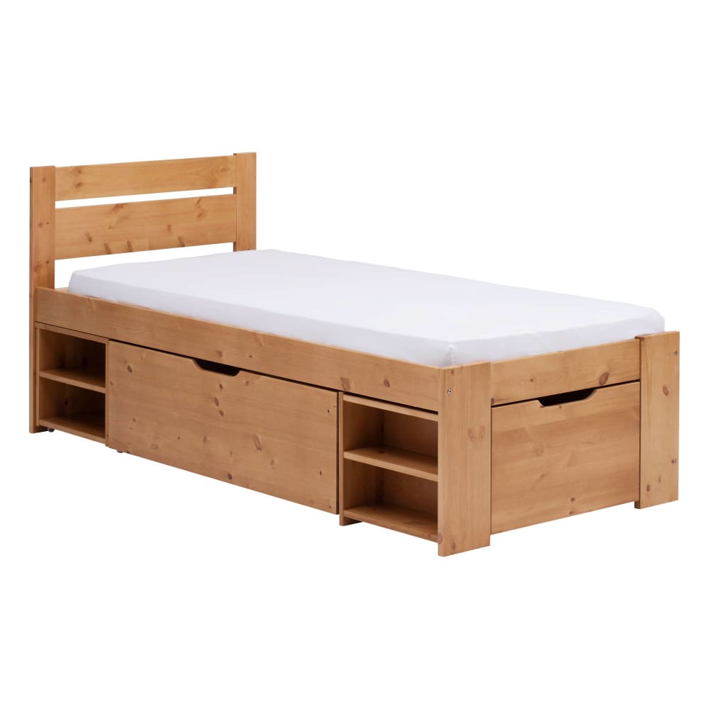 Lit enfant et ses 3 tiroirs en bois miel - Maisons du Monde