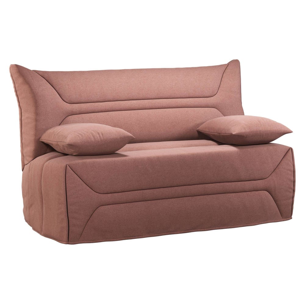 Banquette BZ avec matelas  de 12 cm rose