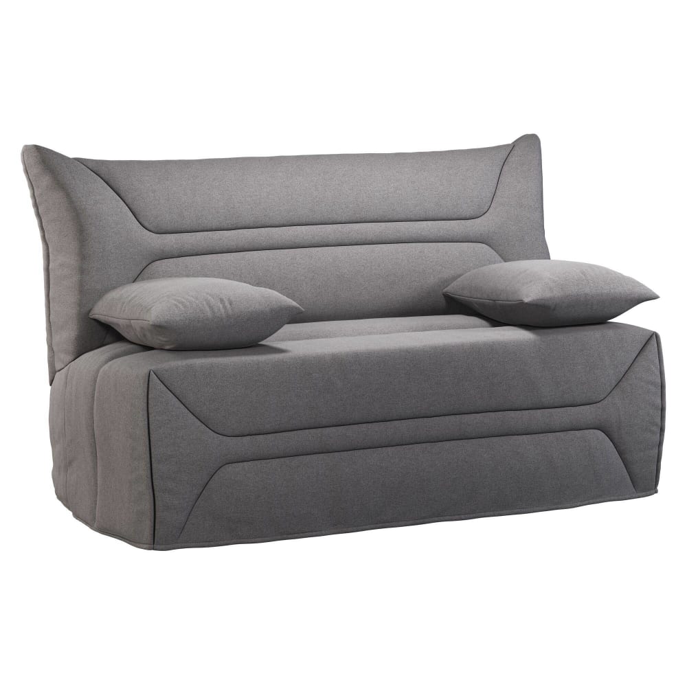 Banquette BZ avec matelas  de 12 cm gris clair
