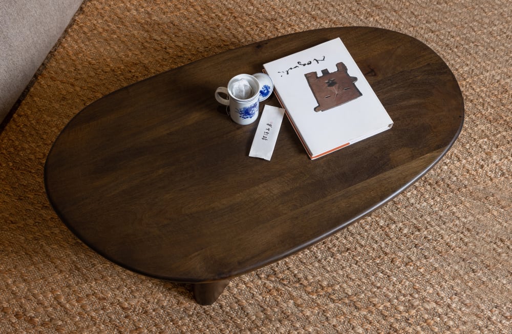 Organischer Couchtisch aus Mangoholz, Braun - Maisons Du Monde