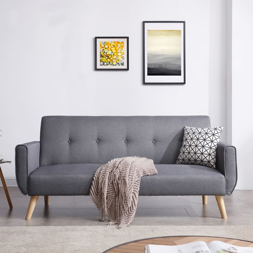Canapé scandinave convertible 3 places gris