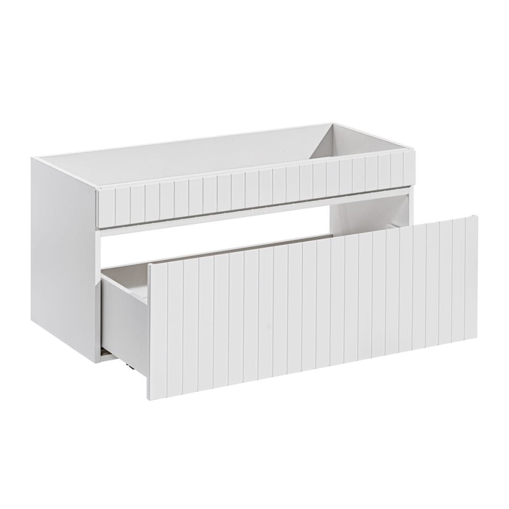 Waschtischunterschrank 100cm Laminierte Platten Weiß - Maisons Du