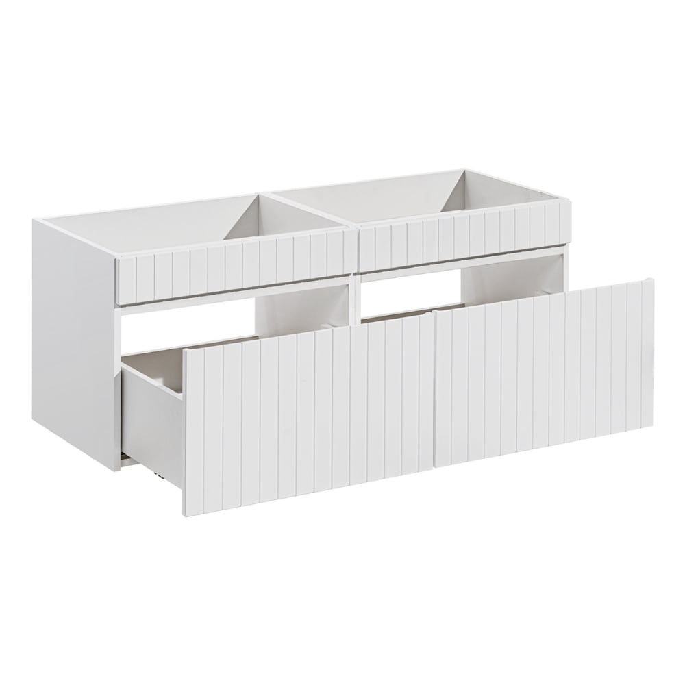 Waschtischunterschrank 120cm Laminierte Platten Weiß - Maisons Du