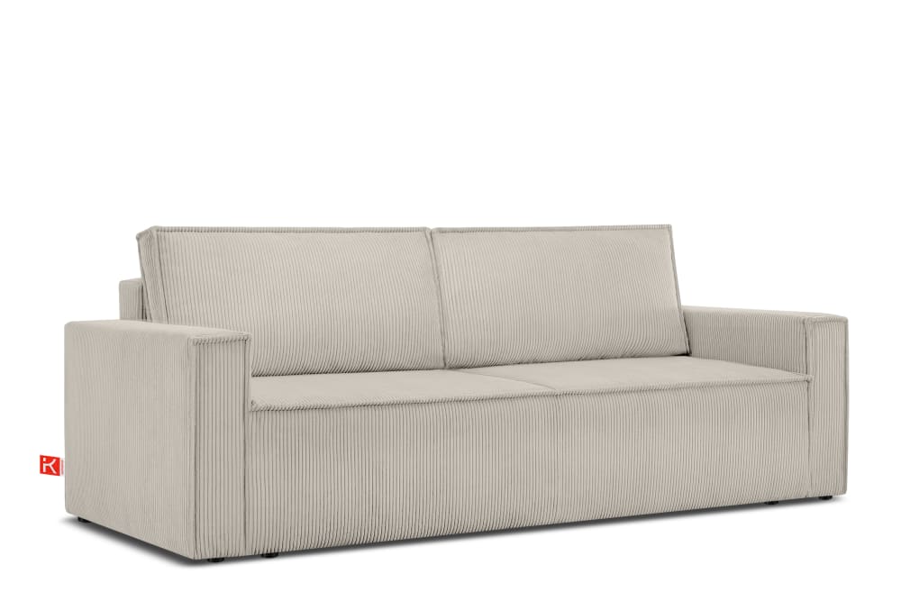 Schlafsofa in Pet Friendly Cord-Stoff, cremefarben - Maisons Du