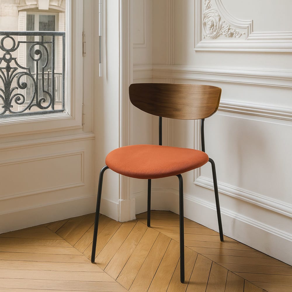 Lot de 2 chaises en bois et velours terracotta - Maisons du Monde