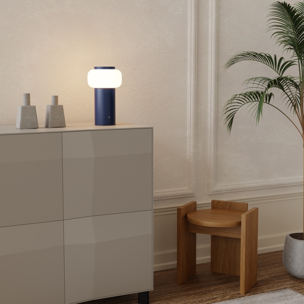 Lampe portable LED extérieur jardin réglable bleu 22,5 cm - Maisons du Monde