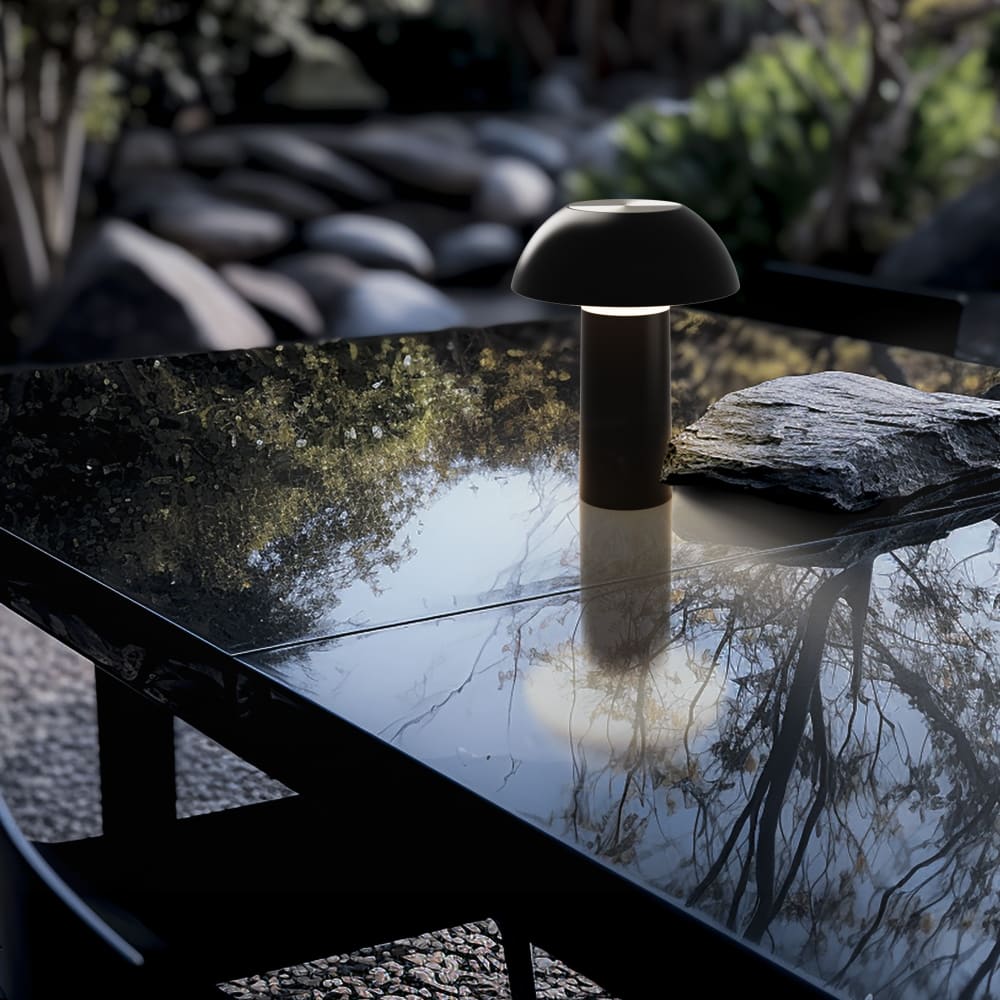 Lampe portable led tactile noir mat ip20 4,5w - Maisons du Monde