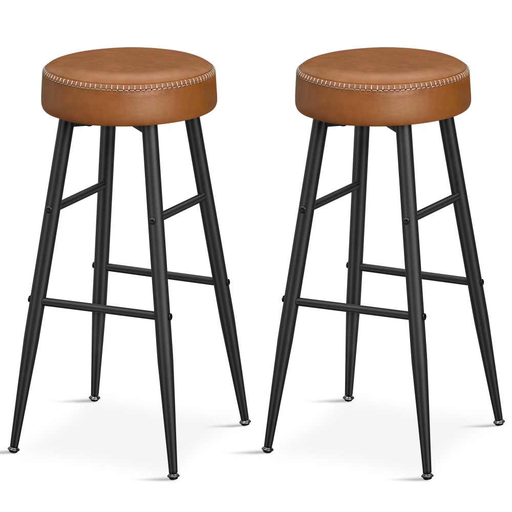 Tabourets de bar en acier - caramel