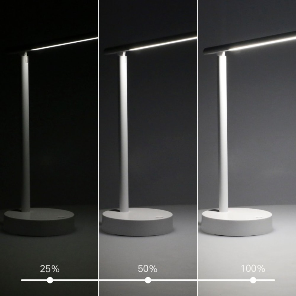 Lampe de Bureau à LED Réglable en Aluminium Blanc (2 pcs) Archie — vue 4