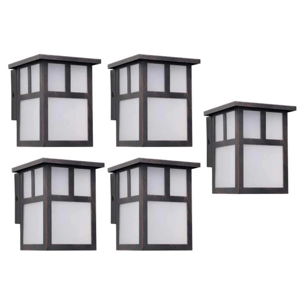 Applique Murale (5 pcs) Style Japonais E27 Marron Rouille Osaka