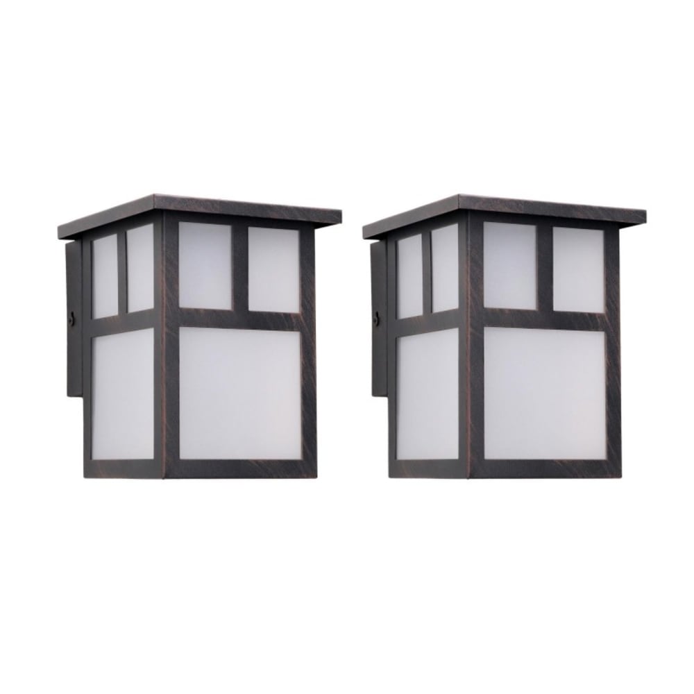 Applique murale extérieure style rustique IP23 Marron Rouille Osaka