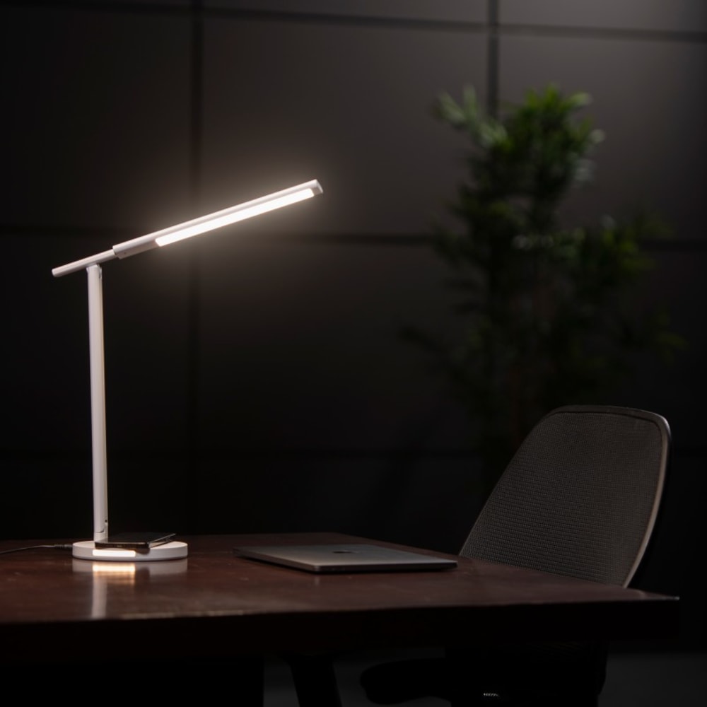 Lampe LED lumière réglable avec chargeur de téléphone Blanc Avance