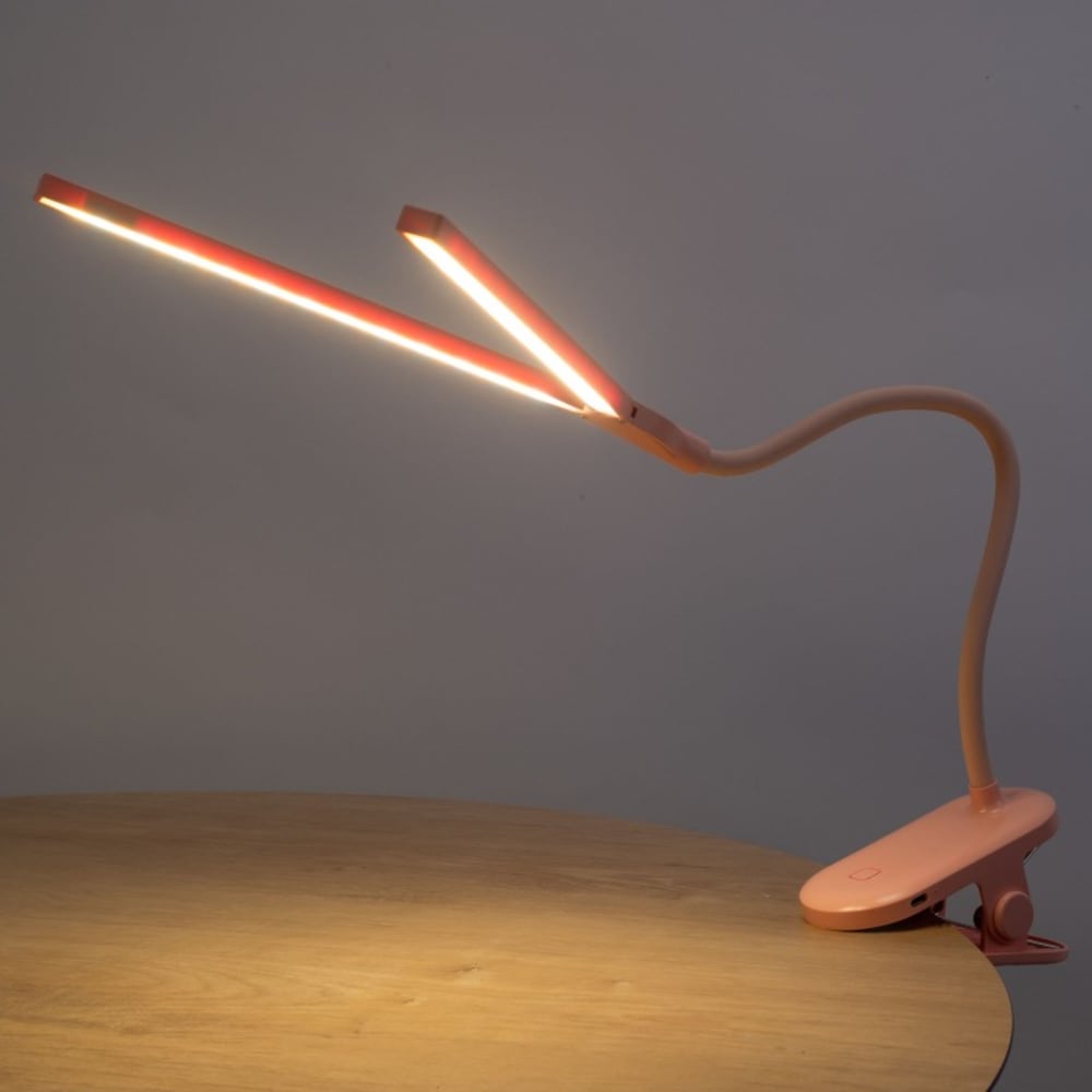 Lampe de bureau LED portable lumière orientable et réglable Rose Joy — vue 3
