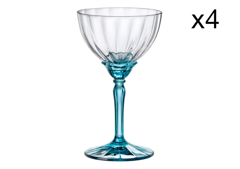 Bormioli Lot de 4 Coupes à champagne en Verre, transparent, 24 Cl - Verre