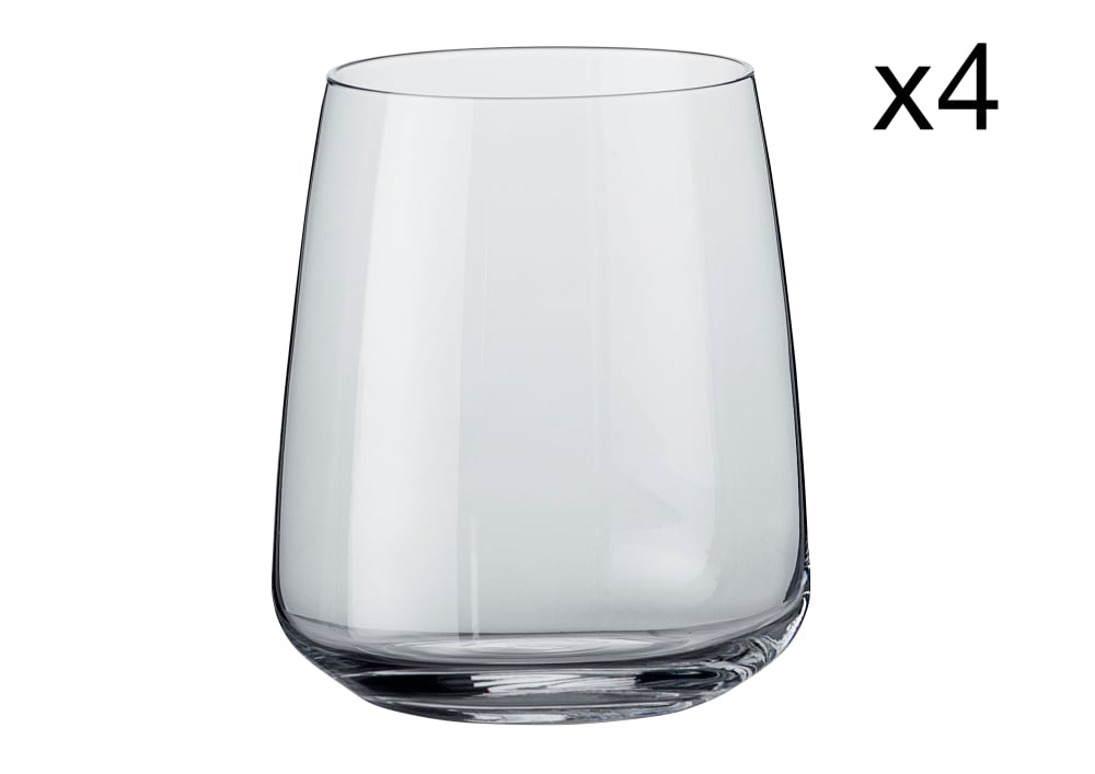 Bormioli Lot de 4 Verres à eau, transparent, 34 cl - Verre