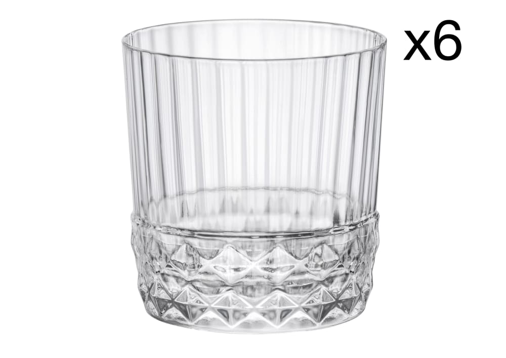 Bormioli Lot de 6 Verres à whisky, transparent, 38 cl - Verre