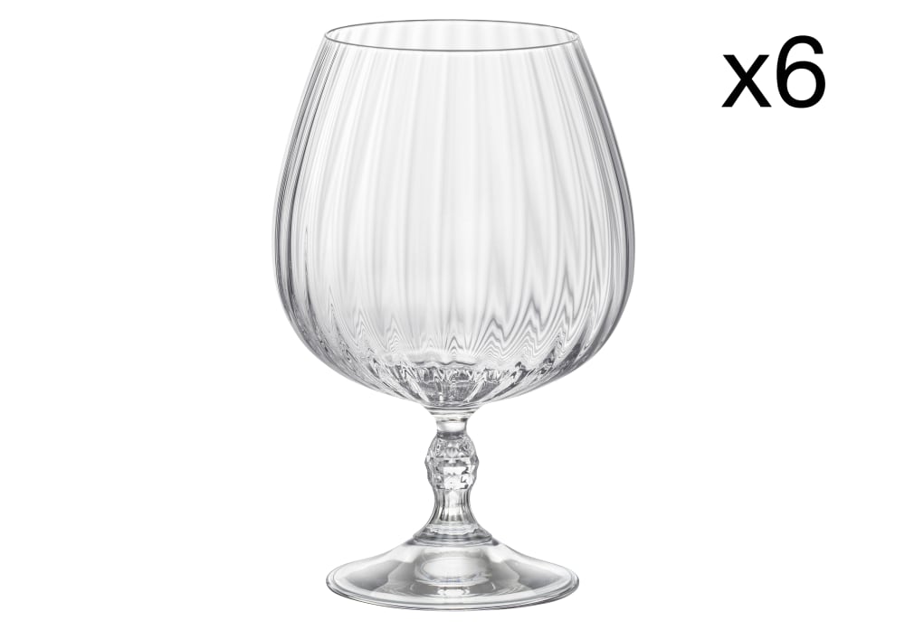 Lot de 6 Verres à Cognac, transparent, 65 cl