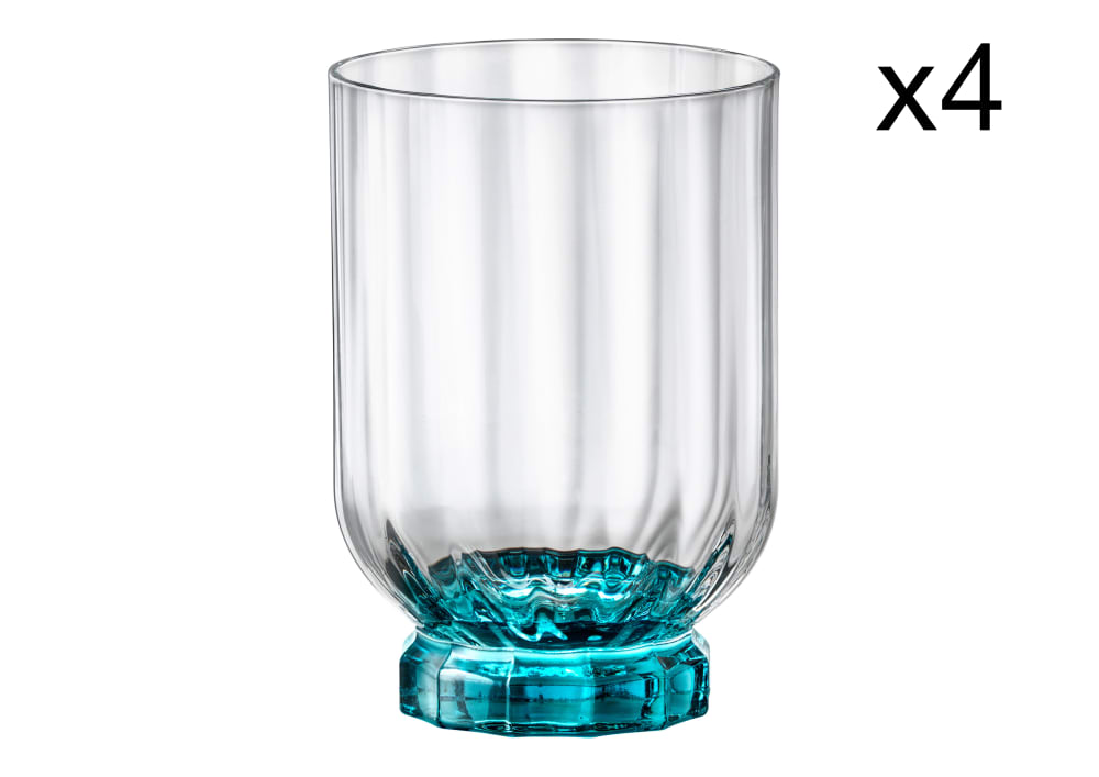 Lot de 4 Verres à whisky, transparent, 37,5 cl
