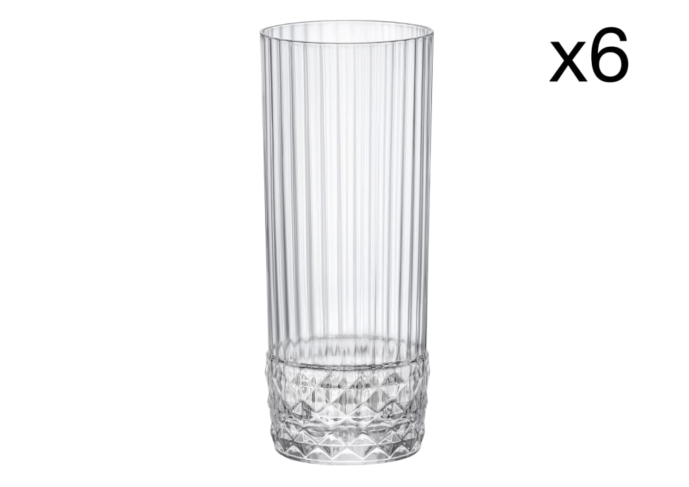 Lot de 6 Verres à cocktail, transparent, 40 cl