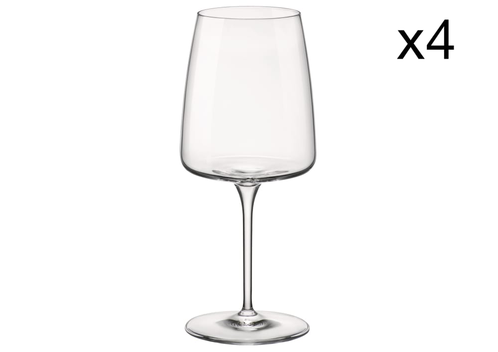 Lot de 4 Verres à vin, transparent, 38 cl