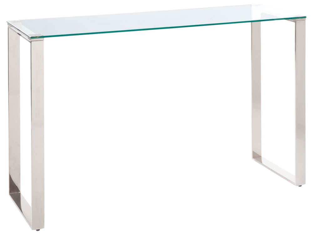 Console verre de sécurité argenté