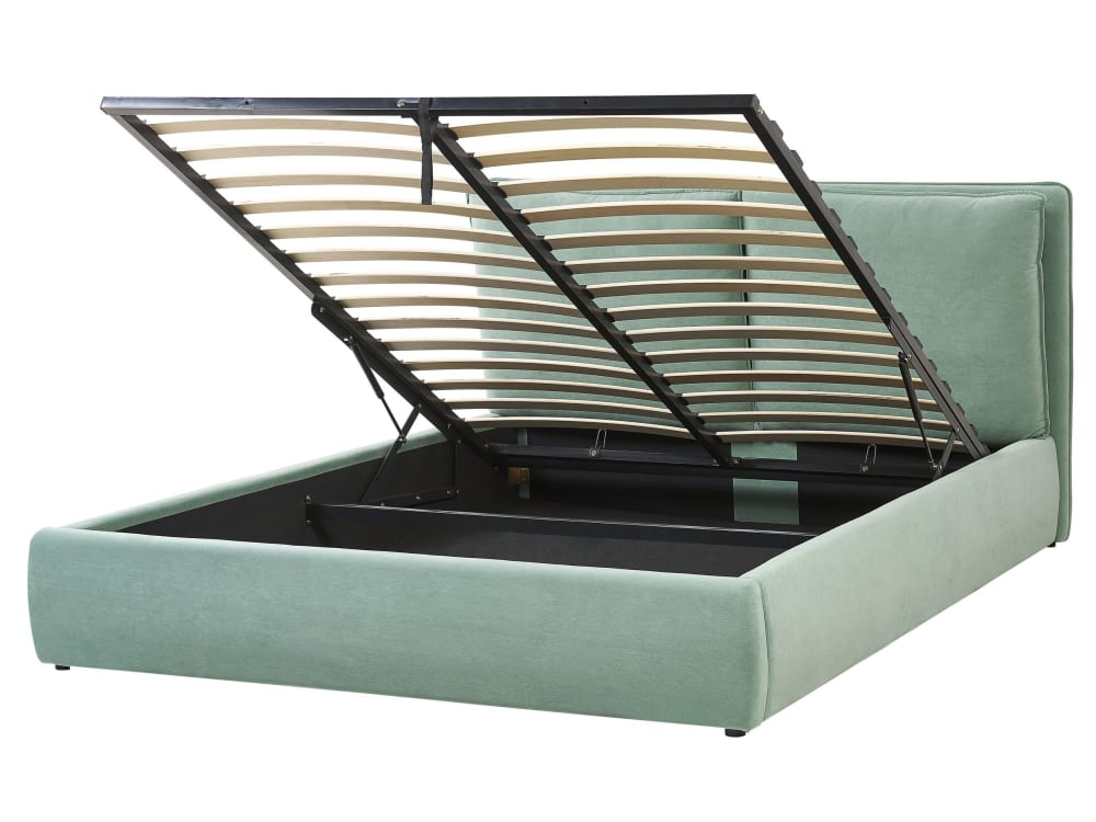 Doppelbett Aus Stoff 160X200, GrüN