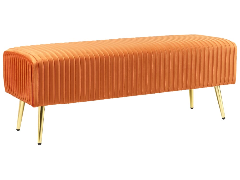 banc velours orange