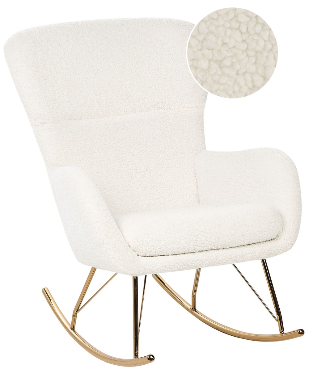 Fauteuil à bascule bouclé