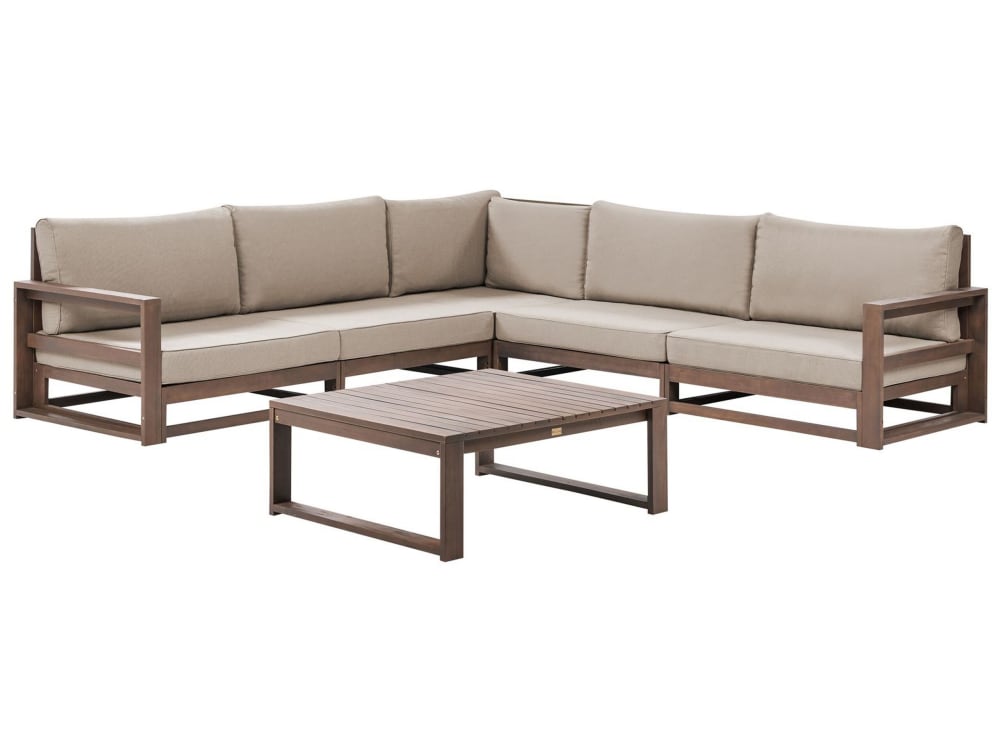 Lounge Set 5 Personen Aus Zertifiziertes Akazienholz, Braun