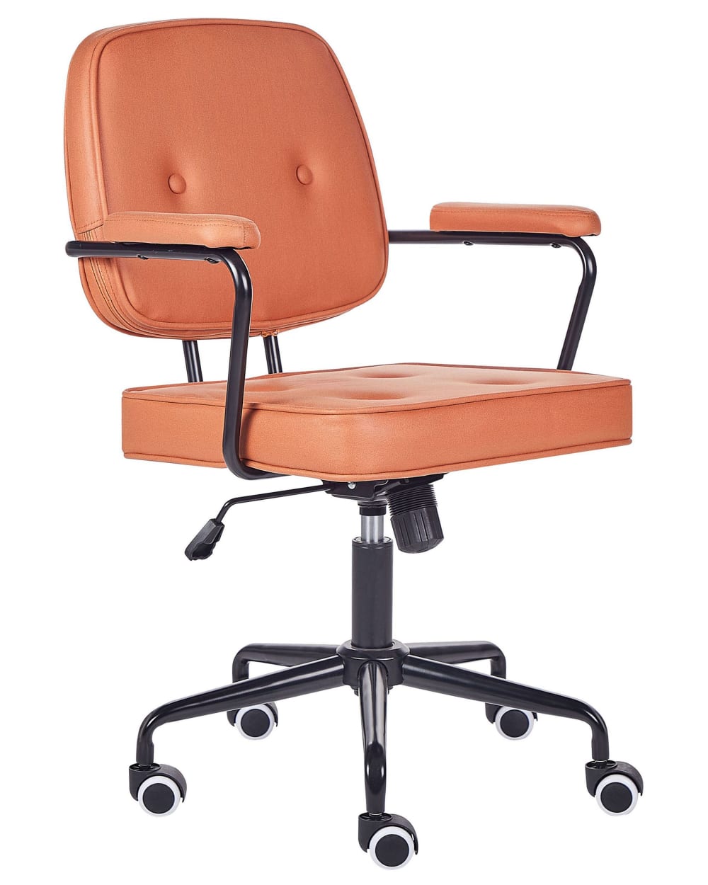 Chaise de bureau tissu orange