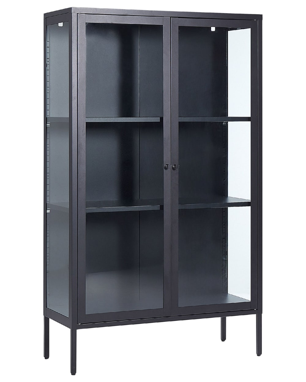 Armoire vitrine métal 90 cm noir