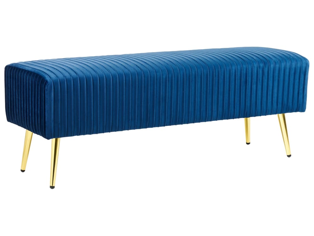 banc velours bleu