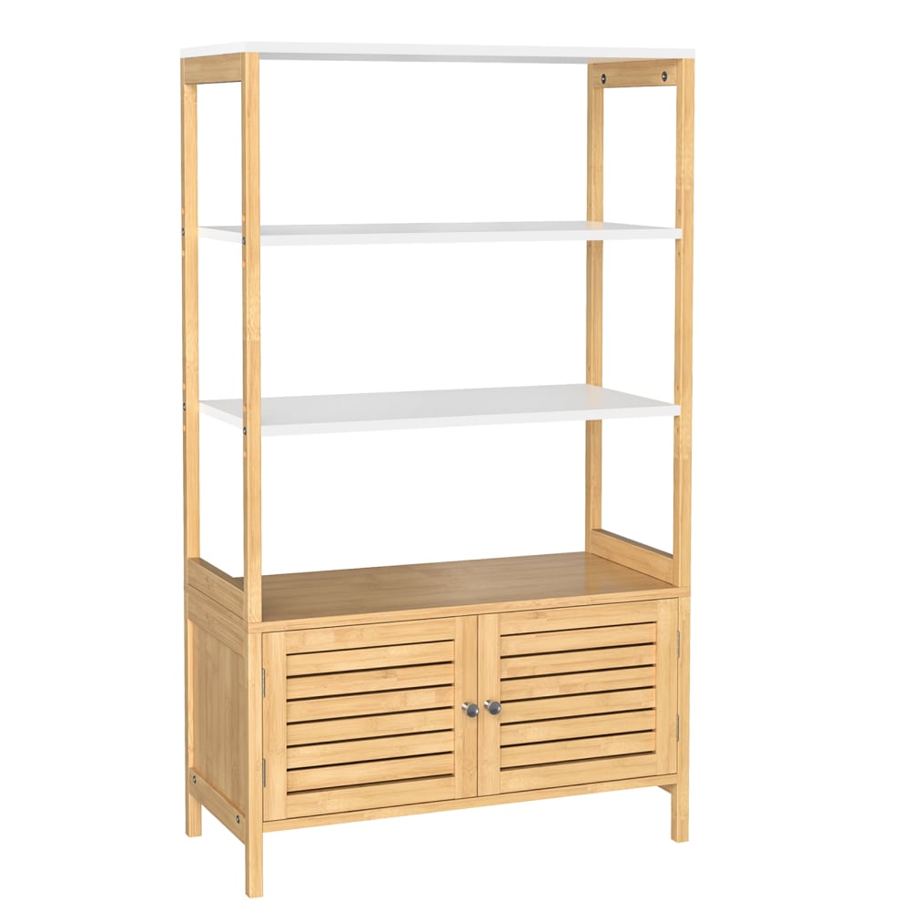 Meuble de salle de bain 2 portes effet bois blanc - Maisons du Monde