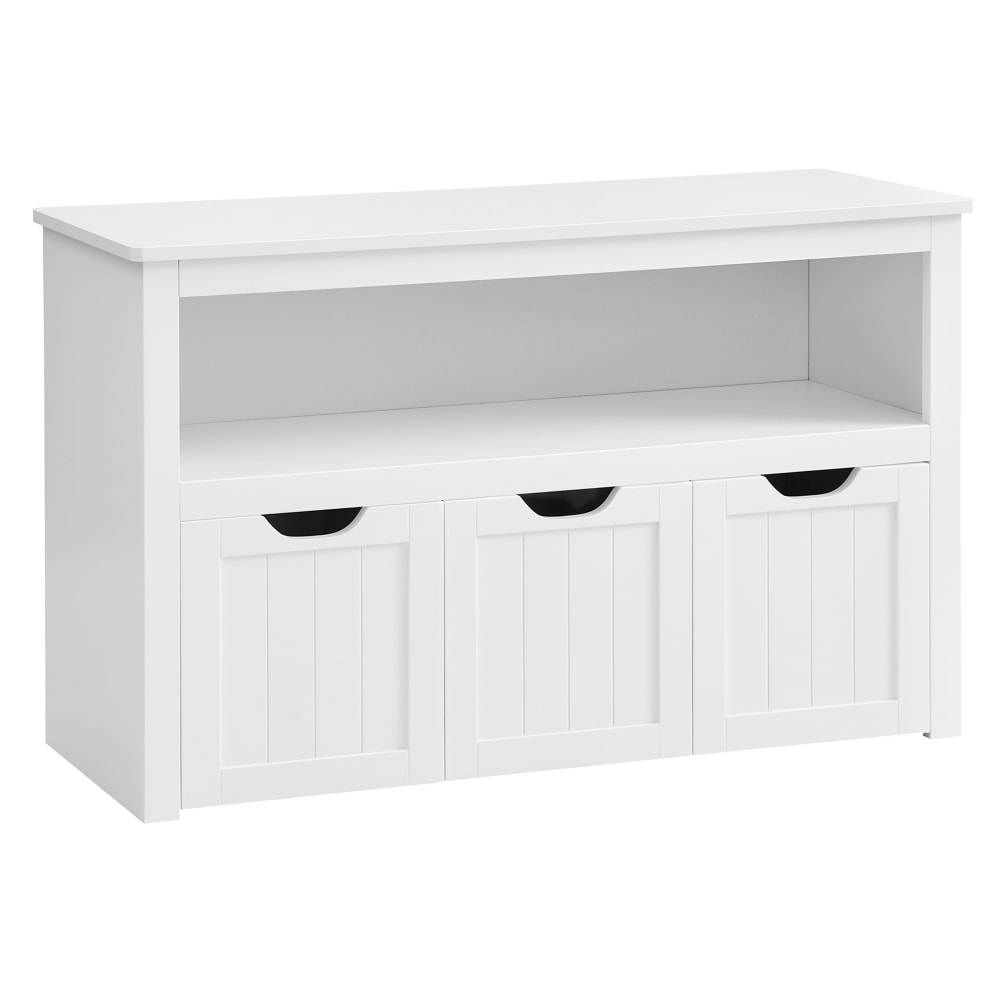 Meuble de rangement jouet enfant avec 3 bacs 102 x 30.2 x 60 cm blanc - Maisons du Monde