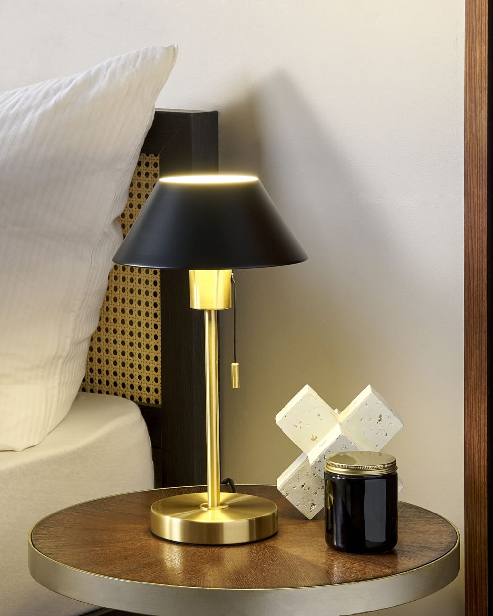 Lampe à poser métal noirdoré — vue 3