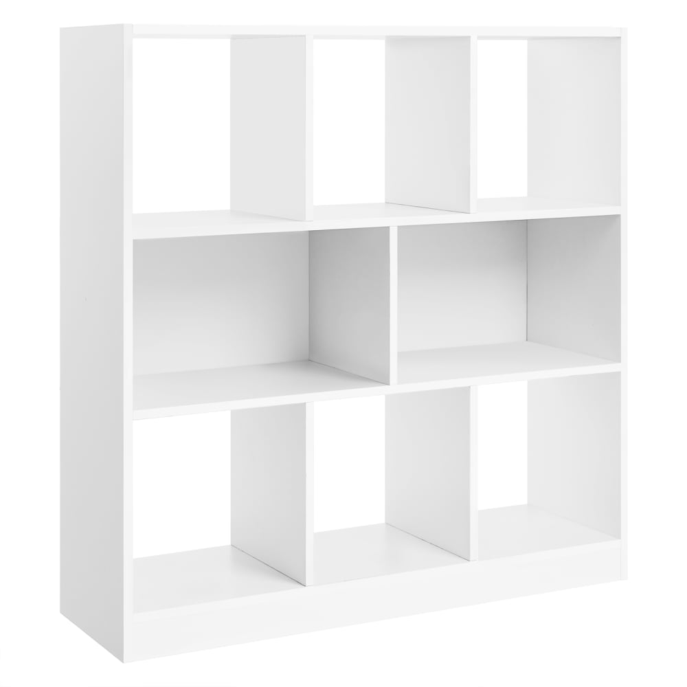 VASAGLE Bibliothèque de rangement cube avec 8 casiers 97.5 x 30 x 100 cm blanc Blanc Bois - 97x100x30cm