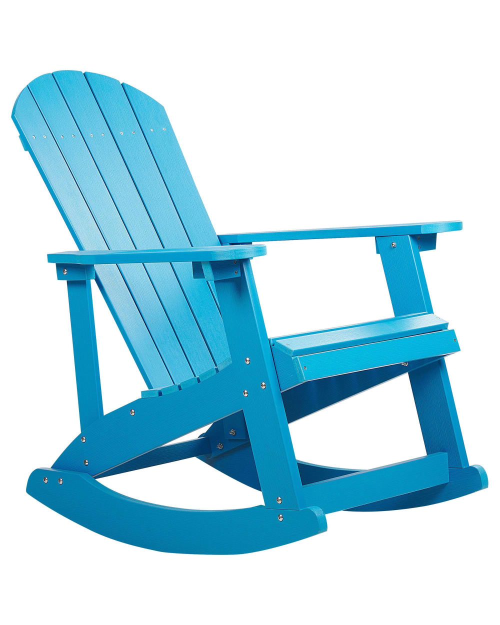 Fauteuil à bascule de jardin bleu