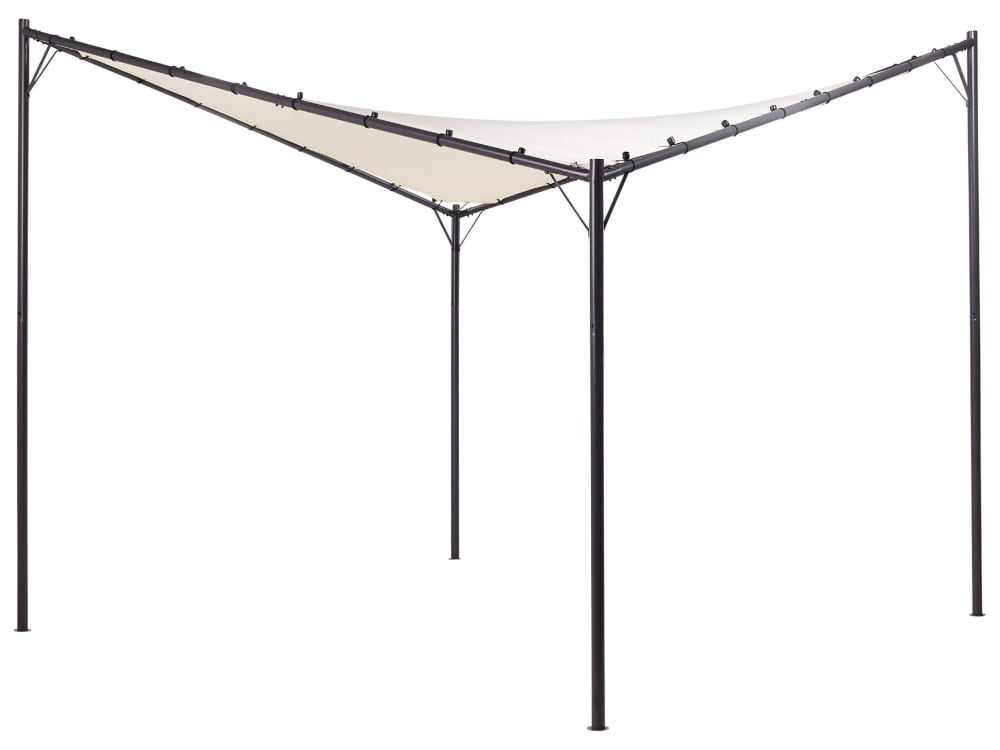Tonnelle d'extérieur métal 300 cm 300 cm beige