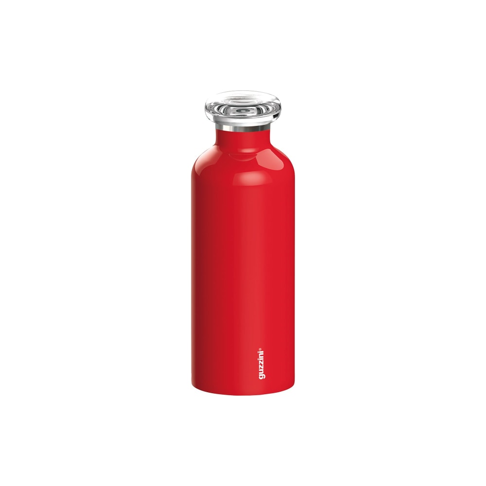 Guzzini Bouteille isotherme rouge avec bouchon dévissable 50 cl - Acier