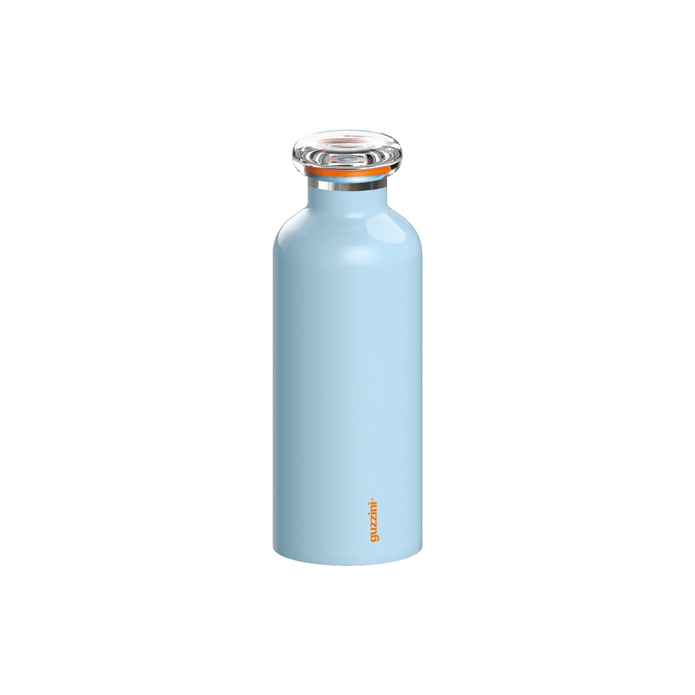 Guzzini Bouteille isotherme bleue ciel avec bouchon dévissable 50 cl - Acier