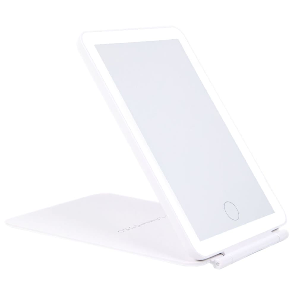 Miroir Maquillage LED Rechargeable ABS 19,7x13,5 cm Blanc